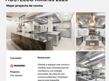 Proinsfred gana los Hostelco Awards 2020 en la categoría "Mejor proyecto de cocina"